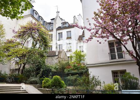 Petite Plaza, Parc dans le quartier Latin, Paris, France Banque D'Images