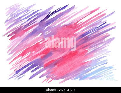 Aquarelle bleu rose lilas violet tache texture arrière-plan. Banque D'Images