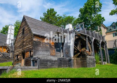 Lieu historique national de Saugus Iron Works dans la ville de Saugus près de Boston, Massachusetts, États-Unis. Ces ouvrages d'art ont été exploités entre 1646 et 1670. Banque D'Images