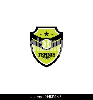 Symbole du logo du club de tennis de l'Armée de terre. Logo ballon de tennis Vector Illustration de Vecteur