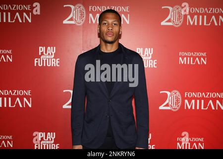 Milan, Italie. 23rd févr. 2023. Aster Vranckx de Belgique participe au dîner de gala qui a eu lieu pour célébrer le 20th anniversaire de la Fondazione Milan à Milan, Italie crédit: Mickael Chavet/Alay Live News Banque D'Images