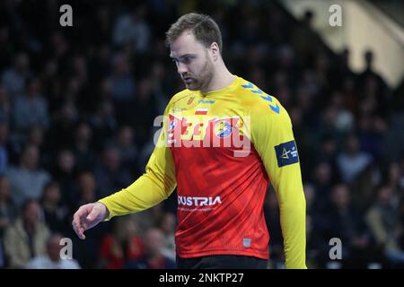 Nantes, France. 23/02/2023, Andreas Wolff de KS Kielce lors du match de handball de la Ligue des champions de l'EHF entre HBC Nantes et Lomza vive Kielce sur 23 février 2023 à l'arène H de Nantes, France. Photo de Laurent Lairys/ABACAPRESS.COM Banque D'Images