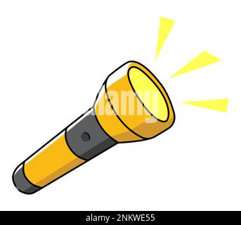Illustration de Doodle d'une lampe de poche Banque D'Images