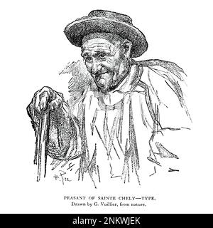 PAYSAN DE SAINTE CHELY dessiné par Gaston Vuillier les races brunes Malayo-Mongoloïdes ibériques et Basques de Cyclopedia histoire universelle : Embrassant la présentation la plus complète et la plus récente du sujet en deux parties principales ou divisions de plus de six mille pages par John Clark Ridpath, 1840-1900 Date de publication 1895 Editeur Boston : Balch Bros. Volume 6 Histoire de l'homme et de l'humanité Banque D'Images