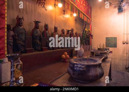 Hong Kong,25 mars,2019:vue du temple Man Mo à Hollywood Road à Sheung WAN est l'un des plus anciens temples de Hong Kong. Banque D'Images