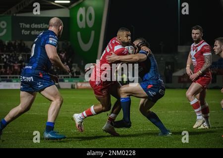 Salford Red Devils v Hull KR, AJ Bell Stadium, Salford, Angleterre. 23rd février 2023. Betfred Super League; Credit Mark Percy/Alamy stock photo. Banque D'Images
