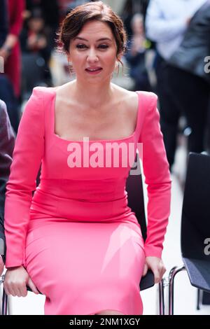 Madrid, Espagne. 24th févr. 2023. La présidente de la Communauté de Madrid, Isabel Diaz Ayuso, à l'occasion du 40th anniversaire du Statut d'autonomie de Madrid, à la Casa de Correos. Crédit : SOPA Images Limited/Alamy Live News Banque D'Images