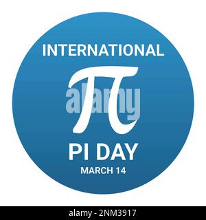 Journée nationale du Pi. 14 mars. Concept de vacances. Modèle pour arrière-plan, bannière, carte, affiche. Illustration vectorielle Illustration de Vecteur