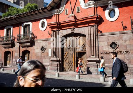 Casa Colorada (Maison Rouge), Santiago. Le Chili. Banque D'Images