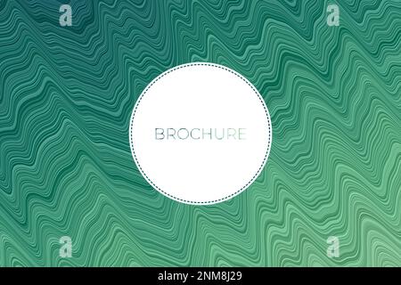 Design de bannière artistique. Art numérique abstrait dans des couleurs bleu-vert. Modèle de page de couverture de paysage créatif. Illustration de Vecteur