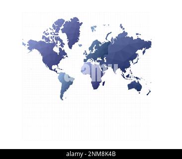 Illustration de la carte du monde. Projection Mercator. Belle illustration vectorielle. Illustration de Vecteur