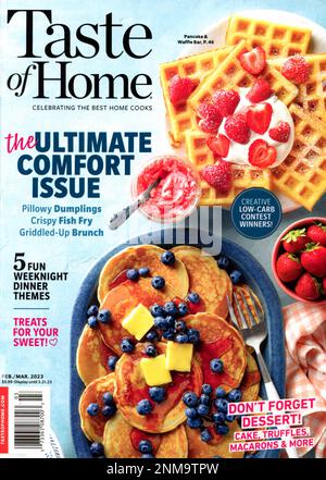 « Taste of Home » février/mars 2023 couverture du magazine, États-Unis Banque D'Images