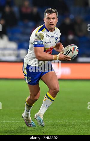 Josh Drinkwater #7 de Warrington Wolvesin action pendant le Betfred Super League Round 2 Match Huddersfield Giants vs Warrington Wolves au John Smith's Stadium, Huddersfield, Royaume-Uni, 24th février 2023 (photo de Craig Thomas/News Images) Banque D'Images