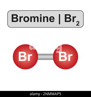 Molécule de brome, illustration Banque D'Images