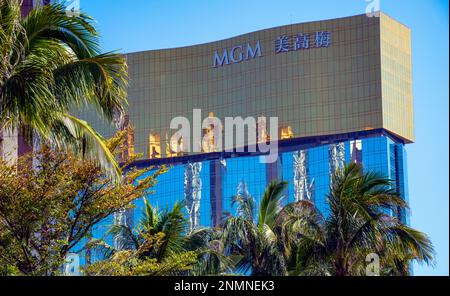 Le nouveau casino et hôtel MGM, Macao, Chine. Banque D'Images