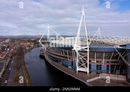 Vue générale du stade de la Principauté de Cardiff avant le match des six nations Guinness entre le pays de Galles et l'Angleterre. Date de la photo: Samedi 25 février 2023. Banque D'Images