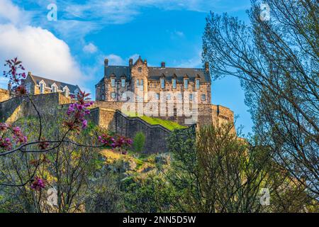 Château vu depuis Princes Street Gardens, Édimbourg, Écosse Banque D'Images