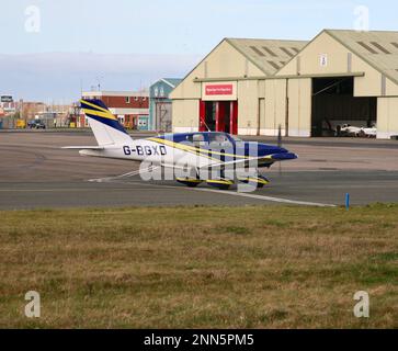 Un avion Socata TB-10 Tobago à l'aéroport de Blackpool, Blackpool, Lancashire, Royaume-Uni, Europe Banque D'Images