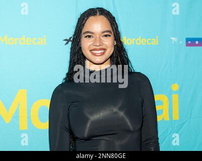 Azia Dinea Hale participe au screening 'iMordecai' de New York au JCC Manhattan à New York sur 22 février 2023 Banque D'Images