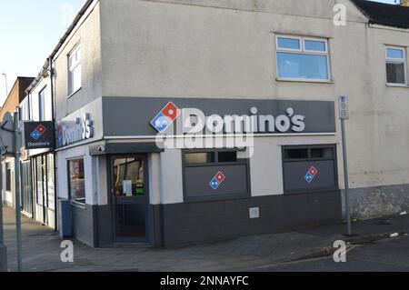 25th février 2023, Swansea, pays de Galles, Royaume-Uni. Domino's Pizza Swansea. Banque D'Images