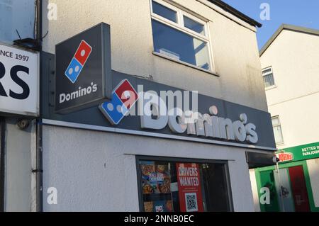 25th février 2023, Swansea, pays de Galles, Royaume-Uni. Domino's Pizza Swansea. Banque D'Images