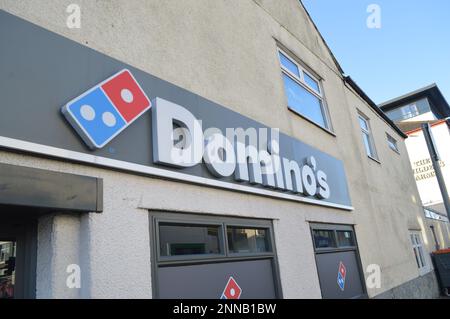 25th février 2023, Swansea, pays de Galles, Royaume-Uni. Domino's Pizza Swansea. Banque D'Images