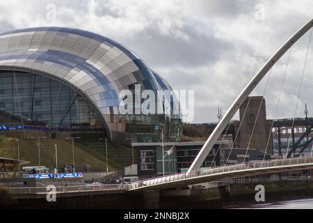 La Glasshouse (anciennement le sage) prise du quai de Newcastle Banque D'Images