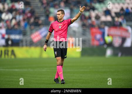Venise, Italie. 25th févr. 2023. L'arbitre du match Luca Zufferli pendant Venezia FC vs Cagliari Calcio, football italien série B match à Venise, Italie, 25 février 2023 crédit: Agence de photo indépendante/Alamy Live News Banque D'Images