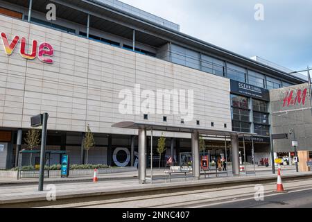 Nouvel arrêt de tramway devant Ocean terminal, Leith, Édimbourg, Écosse, Royaume-Uni Banque D'Images