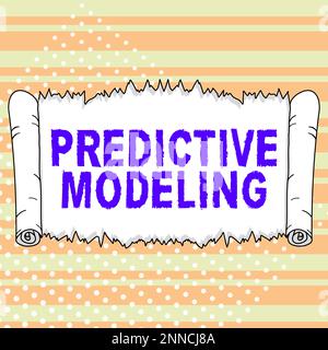 Affiche affichant la modélisation prédictive. Stratégie de maintenance de présentation commerciale basée sur l'analyse prédictive Banque D'Images