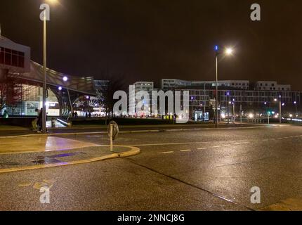 Paysage de nuit à Metz, ville de Lorraine Banque D'Images