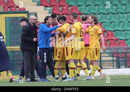 Terni, Italie. 25th févr. 2023. Exultation Cittadella pendant Ternana Calcio vs COMME Cittadella, football italien série B match à Terni, Italie, 25 février 2023 crédit: Agence de photo indépendante/Alamy Live News Banque D'Images