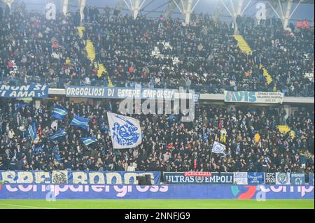 Empoli, Italie. 25th févr. 2023. Empoli Supporters pendant Empoli FC vs SSC Napoli, italie football série Un match à Empoli, Italie, 25 février 2023 crédit: Agence de photo indépendante / Alamy Live News Banque D'Images