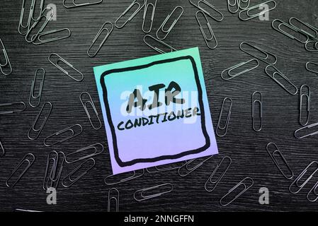 Écriture du texte affiché Air Conditioner. Internet concept appareil pour laver l'air et contrôler son humidité et sa température Banque D'Images