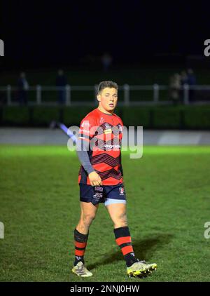 Carmarthen Quins RFC v Aberavon RFC Indigo prem 2023 Banque D'Images