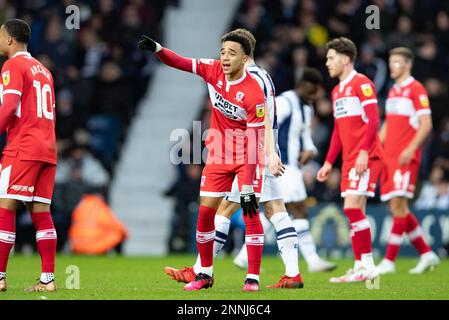 West Bromwich, Royaume-Uni. 25th févr. 2023. Aaron Ramsey de Middlesbrough lors du match de championnat Sky Bet entre West Bromwich Albion et Middlesbrough aux Hawthorns, West Bromwich, le samedi 25th février 2023. (Photo : Gustavo Pantano | ACTUALITÉS MI) crédit : ACTUALITÉS MI et sport /Actualités Alay Live Banque D'Images