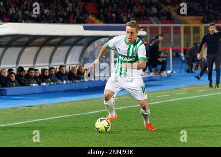 Lecce, Italie. 25th févr. 2023. Davide Frattesi (US Sassuolo Calcio) pendant la conférence US contre US Sassuolo, football italien série A match à Lecce, Italie, 25 février 2023 crédit: Agence de photo indépendante/Alamy Live News Banque D'Images