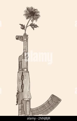 fusil à fleur Illustration de Vecteur