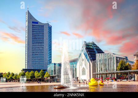 Place à Leipzig, Saxe, allemagne Banque D'Images