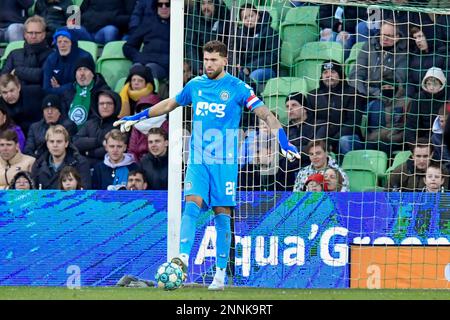 25-02-2023: Sport: Groningen v Excelsior GRONINGEN, PAYS-BAS - FÉVRIER 25: Gardien de but Michael Verrips (FC Groningen) pendant le match Eredivisiie Banque D'Images