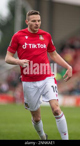 Wrexham, Wrexham County Borough, pays de Galles. 25th février 2023. Paul Mullin de Wrexham, pendant le club de football de l'association Wrexham V Dorking Wanderers football Club au terrain de course, dans la Vanarama National League. (Image de crédit : ©Cody Froggatt/Alamy Live News) Banque D'Images