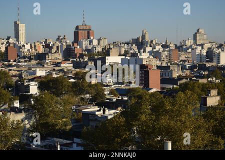 Fotografía aérea de la Ciudad de Montevideo. Banque D'Images