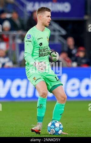 25-02-2023: Sport: AZ v Cambuur ALKMAAR, PAYS-BAS - FÉVRIER 25: Gardien de but Robbin Ruiter (SC Cambuur) pendant le match Eredivisie AZ Alkmaar and Banque D'Images