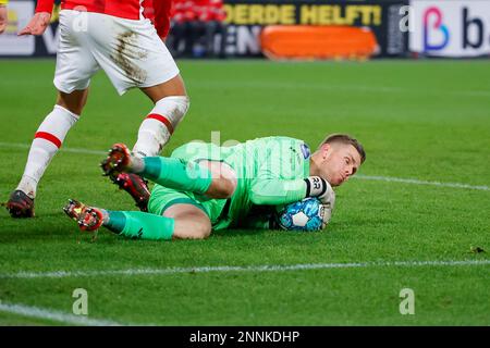 25-02-2023: Sport: AZ v Cambuur ALKMAAR, PAYS-BAS - FÉVRIER 25: Gardien de but Robbin Ruiter (SC Cambuur) pendant le match Eredivisie AZ Alkmaar and Banque D'Images