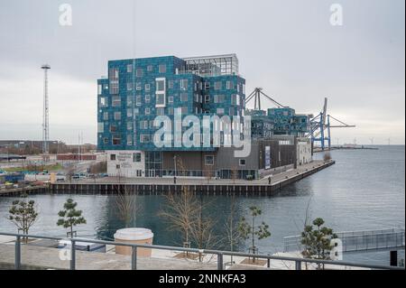 École internationale de Copenhague située à Orientkaj, dans le port nord de Copenhaven, 18 février 2023 Banque D'Images