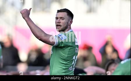 Barnett, Royaume-Uni. 25th févr. 2023. Rugby, premier ministre. Saracens V Newcastle Falcons. Stade Stone X. Barnett. Brett Connon (Newcastle) pendant le match de rugby Saracens V Newcastle Falcons Gallagher Premiership. Credit: Sport en images/Alamy Live News Banque D'Images