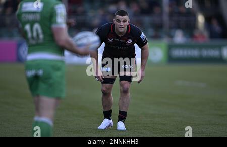 Barnett, Royaume-Uni. 25th févr. 2023. Rugby, premier ministre. Saracens V Newcastle Falcons. Stade Stone X. Barnett. Ben Earl (Saracens) pendant le match de rugby Saracens V Newcastle Falcons Gallagher Premiership. Credit: Sport en images/Alamy Live News Banque D'Images