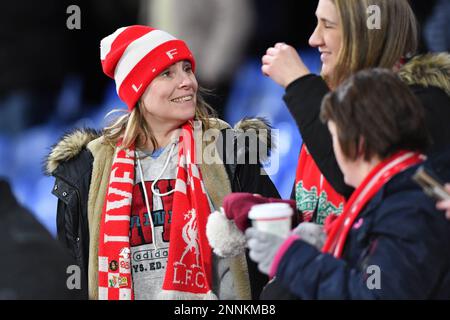 Londres, Royaume-Uni. 25th févr. 2023. Un supporter du Liverpool FC prêt pour le match de la Premier League entre Crystal Palace et Liverpool à Selhurst Park, Londres, Angleterre, le 25 février 2023. Photo de Phil Hutchinson. Utilisation éditoriale uniquement, licence requise pour une utilisation commerciale. Aucune utilisation dans les Paris, les jeux ou les publications d'un seul club/ligue/joueur. Crédit : UK Sports pics Ltd/Alay Live News Banque D'Images