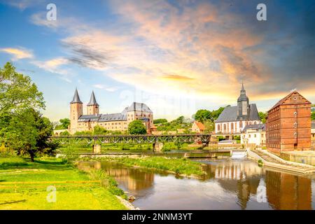 Vue sur Rochlitz, Allemagne Banque D'Images