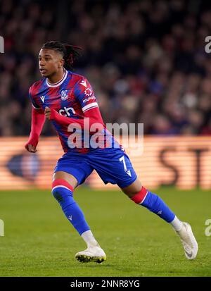 Michael Olise du Crystal Palace pendant le match de la Premier League à Selhurst Park, Londres. Date de la photo: Samedi 25 février 2023. Banque D'Images